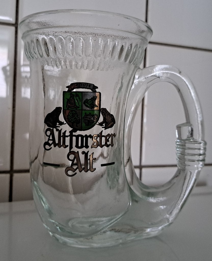Altforster Alt hoornglas, Verzamelen, Biermerken, Ophalen of Verzenden, Zo goed als nieuw, Glas of Glazen, Hertog Jan