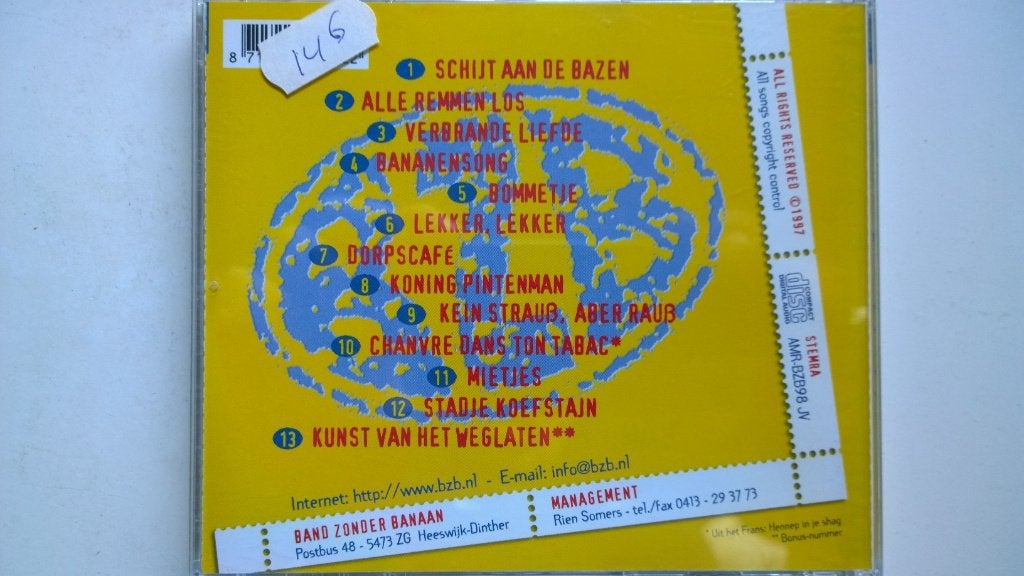Band Zonder Banaan - De Baksteen Van De Samenleving, Ophalen of Verzenden, Zo goed als nieuw, Pop