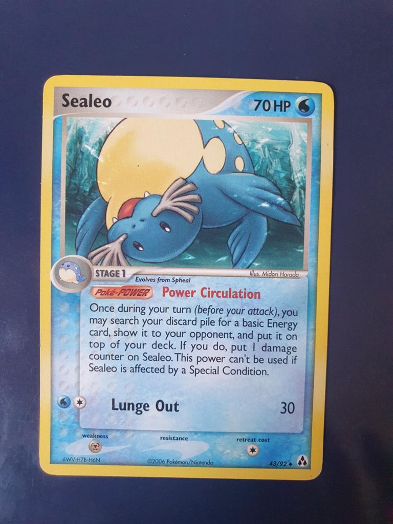 Pokémon Kaart Sealeo 70 HP (2006) - Stage 1, Ophalen of Verzenden, Gebruikt, Losse kaart