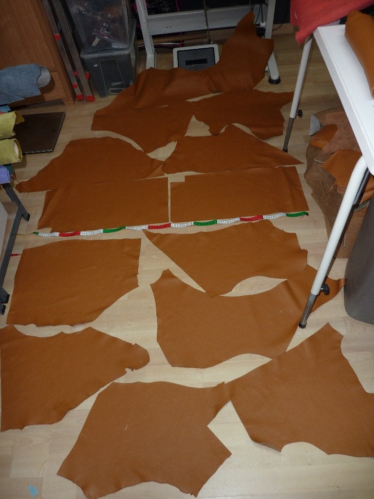 Cognac nr 35 soepel echt leer rundleer, Hobby en Vrije tijd, Stoffen en Lappen, Bruin, Verzenden, Leer of Kunstleer, Zo goed als nieuw