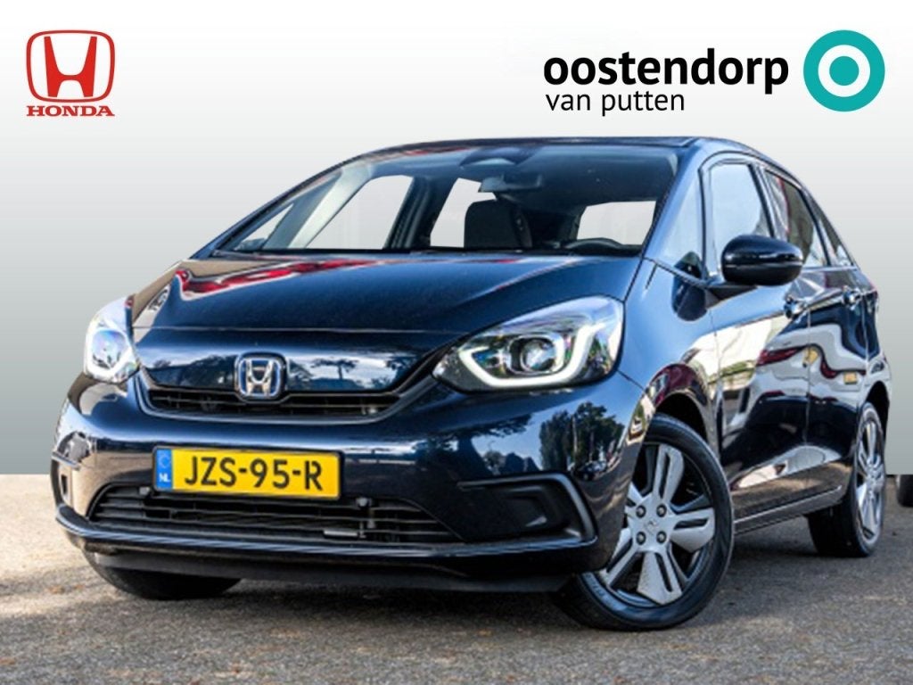 HONDA Jazz 1.5 i-MMD 109pk Hybrid CVT Elegance | Stoelverwar, Auto's, Zwart, 4 cilinders, Leder en Stof, Bedrijf