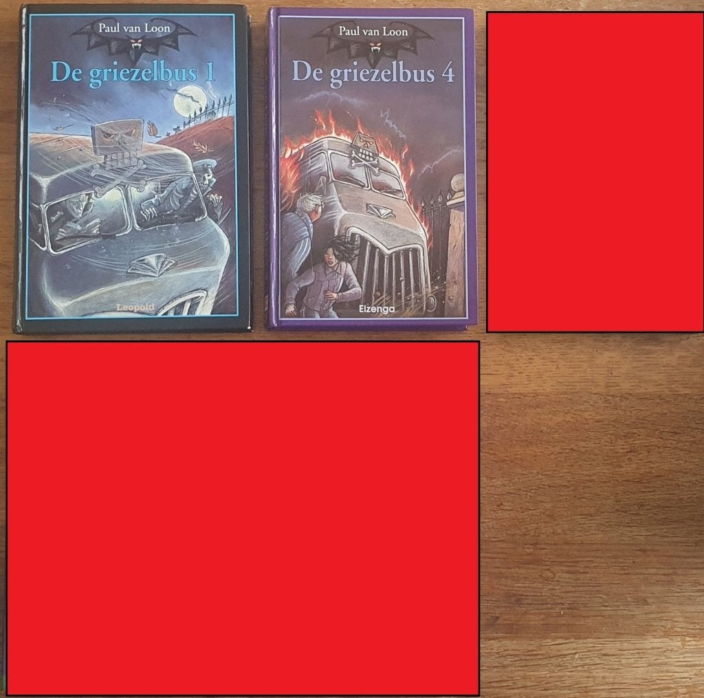 Paul van Loon - De Griezelbus 1 + 4, Boeken, Ophalen of Verzenden, Zo goed als nieuw, Fictie algemeen