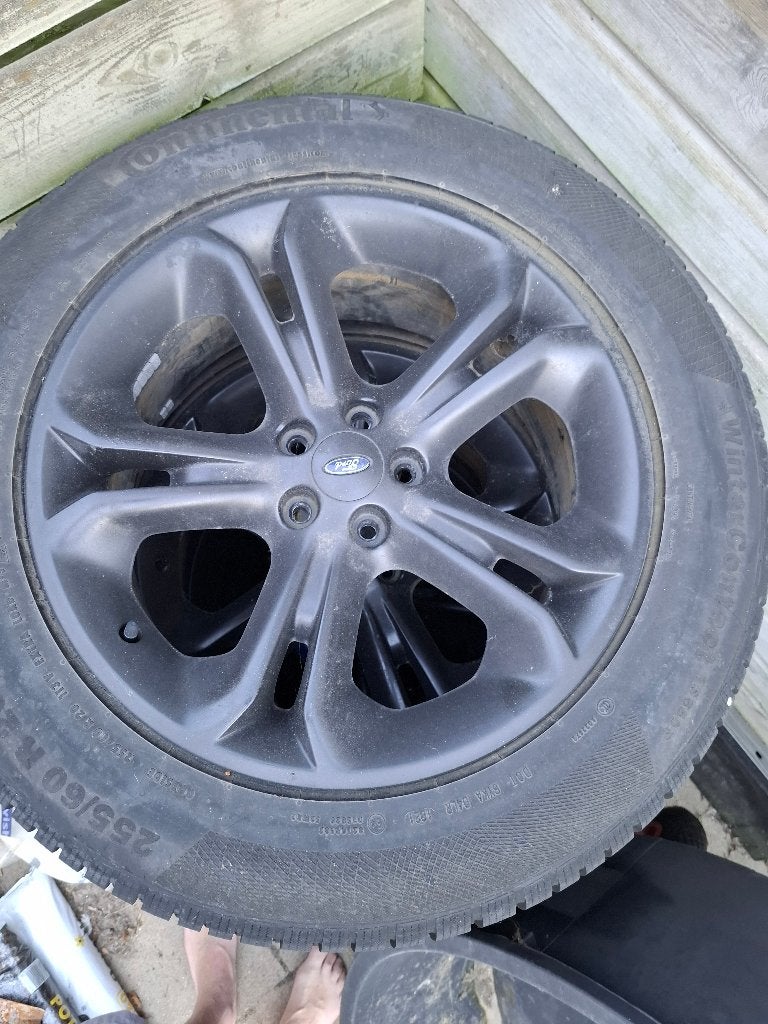 4 X lm velgen met banden, Ophalen, Gebruikt, 255 mm, Banden en Velgen