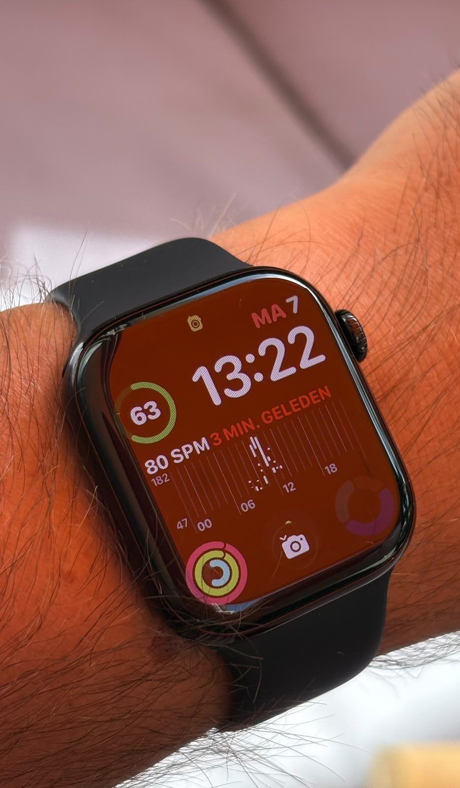 Apple Watch 10 42mm gps, Zwart, IOS, Ophalen of Verzenden, Zo goed als nieuw