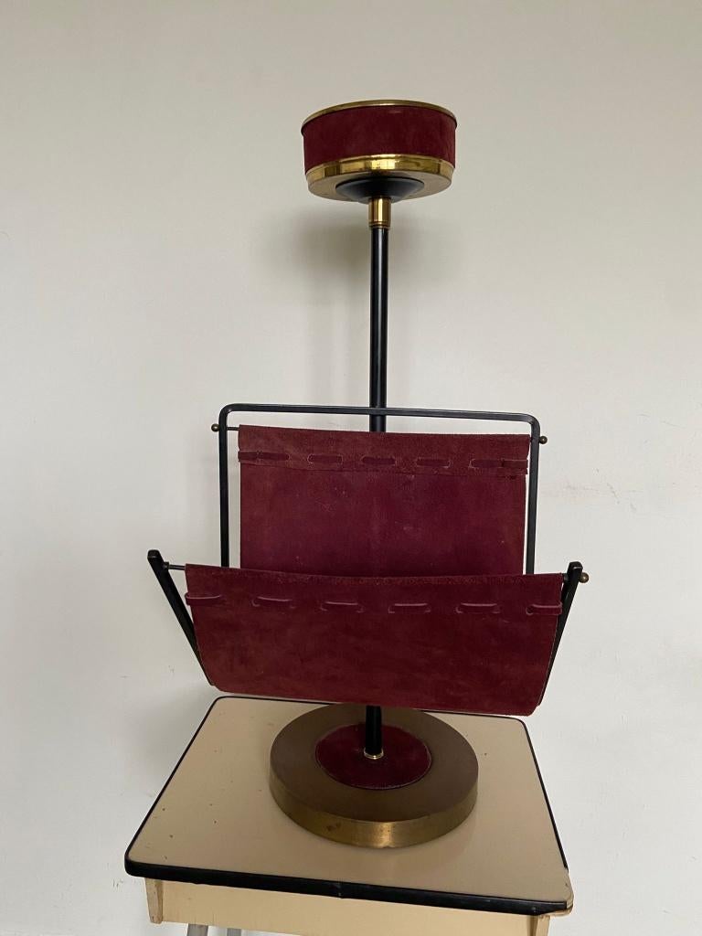 Mid-Century Tijdschriftenrek / Rookzuil - Hollywood Regency, Huis en Inrichting, Woonaccessoires | Krantenbakken en Lectuurbakken