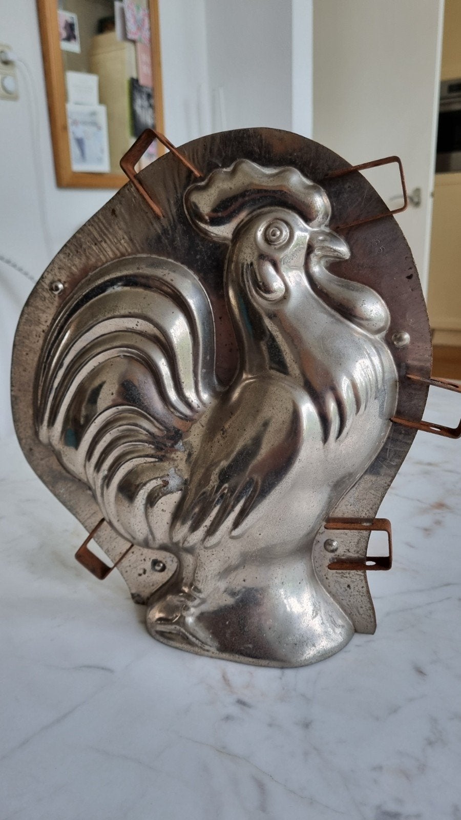 Vintage chocoladevorm haan - Antieke bakvorm., Ophalen