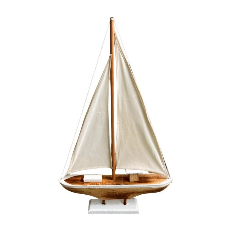 Sailingboat 40x8 H60cm, Huis en Inrichting, Woonaccessoires | Overige, Ophalen, Hout, Meerkleurig, Overige stijlen