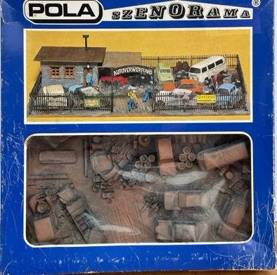 Pola HO Szenerama AutoSloperij Diorama Modelbouw Kit, Ophalen of Verzenden, Nieuw, Overige typen, Overige merken