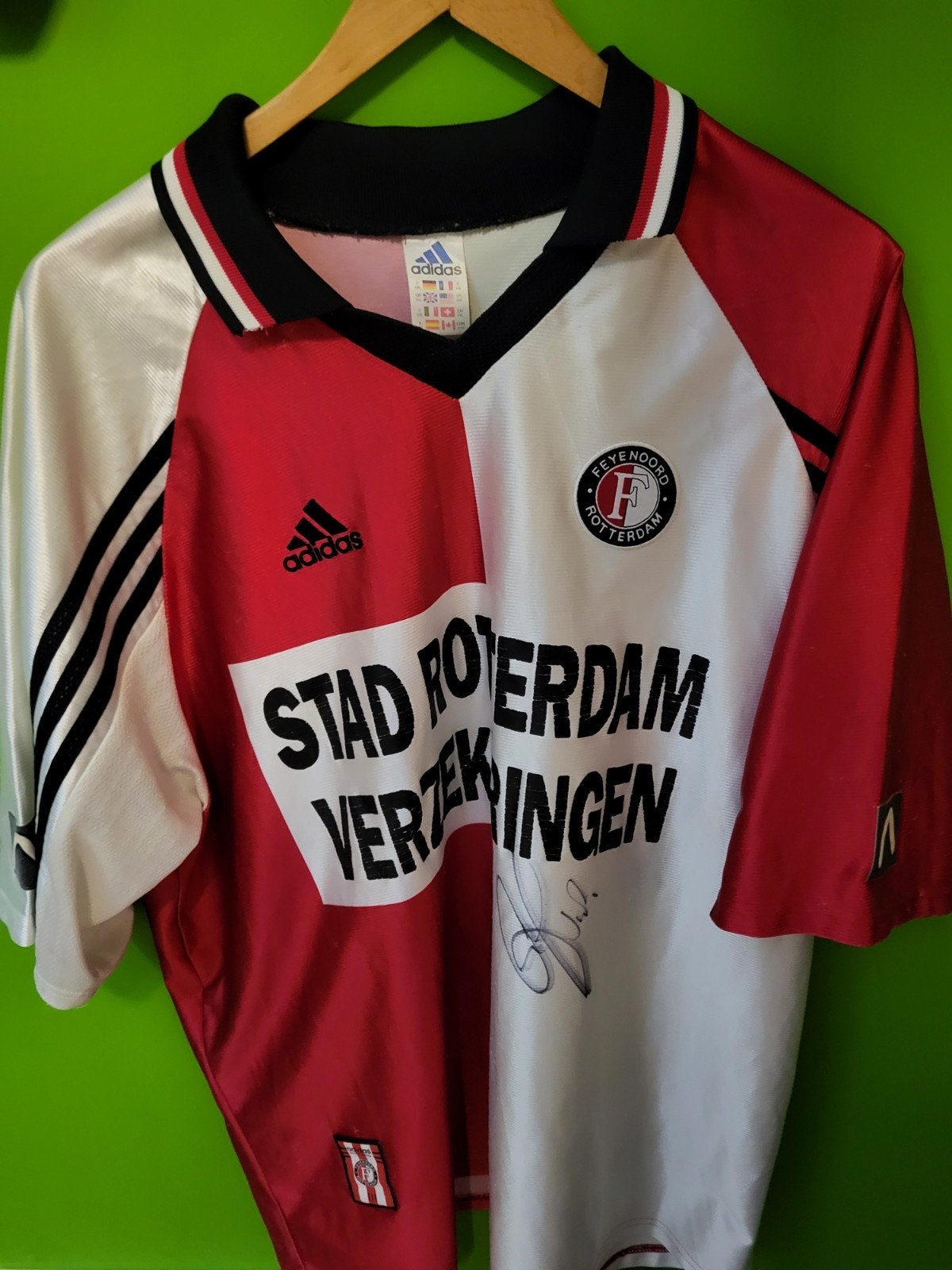 Shirt  maat xxl van feyenoord  met handtekening  cruz, Ophalen of Verzenden, Gebruikt, Feyenoord, Shirt