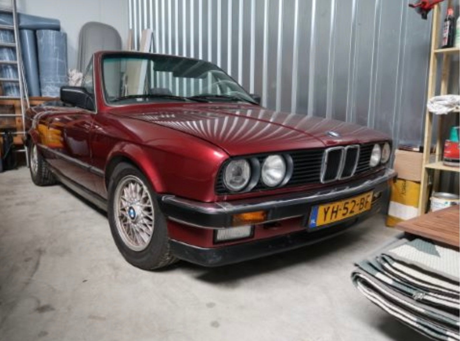 BMW 3-Serie 2.0 I 320 Cabriolet U9 1990 Rood | origineel, Achterwielaandrijving, Cabriolet, Origineel Nederlands, 1200 kg