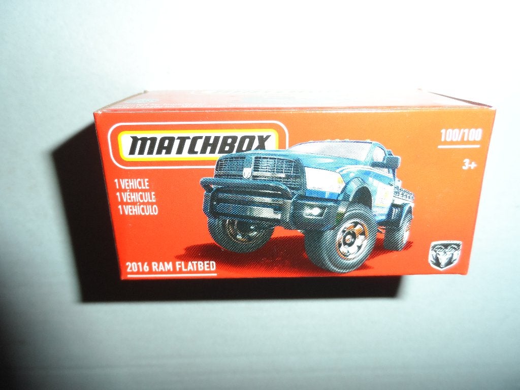 Matchbox Powergrabs - 2016 Dodge Ram Flatbed - 1:64, Ophalen of Verzenden, Nieuw, Auto