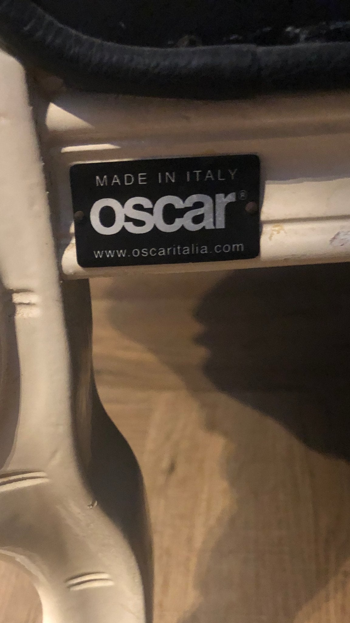 Oscar Italia Barok Fauteuil Zwart Leer goede staat!, Ophalen, Gebruikt, Barok, 75 tot 100 cm