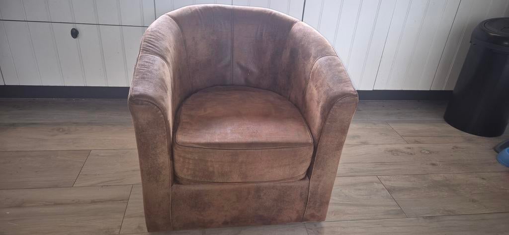 Fauteuil leather look bruin gratis, Dieren en Toebehoren, Ophalen of Verzenden, Gebruikt, Overige