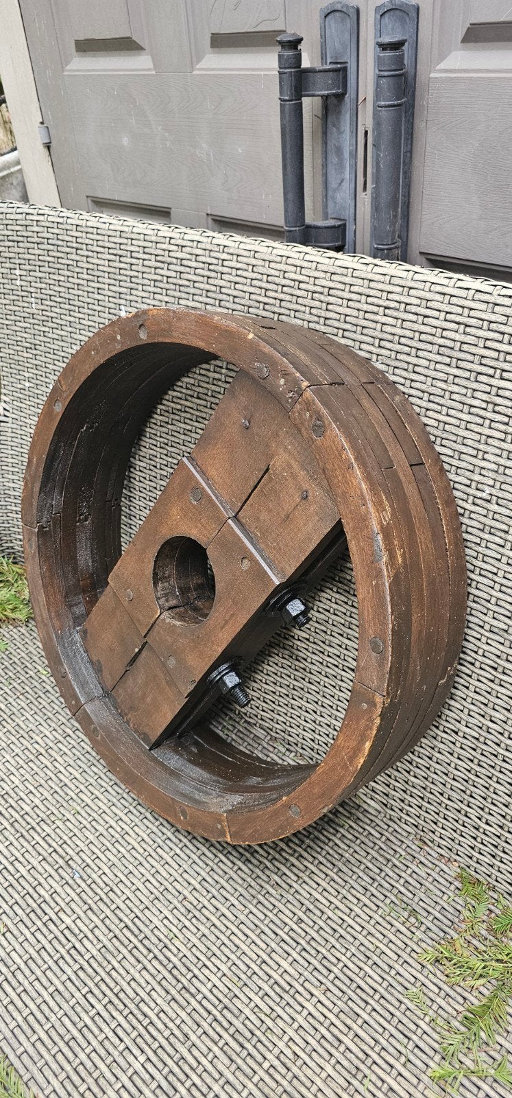 Antieke drijfriempoelie., Antiek en Kunst, Ophalen of Verzenden
