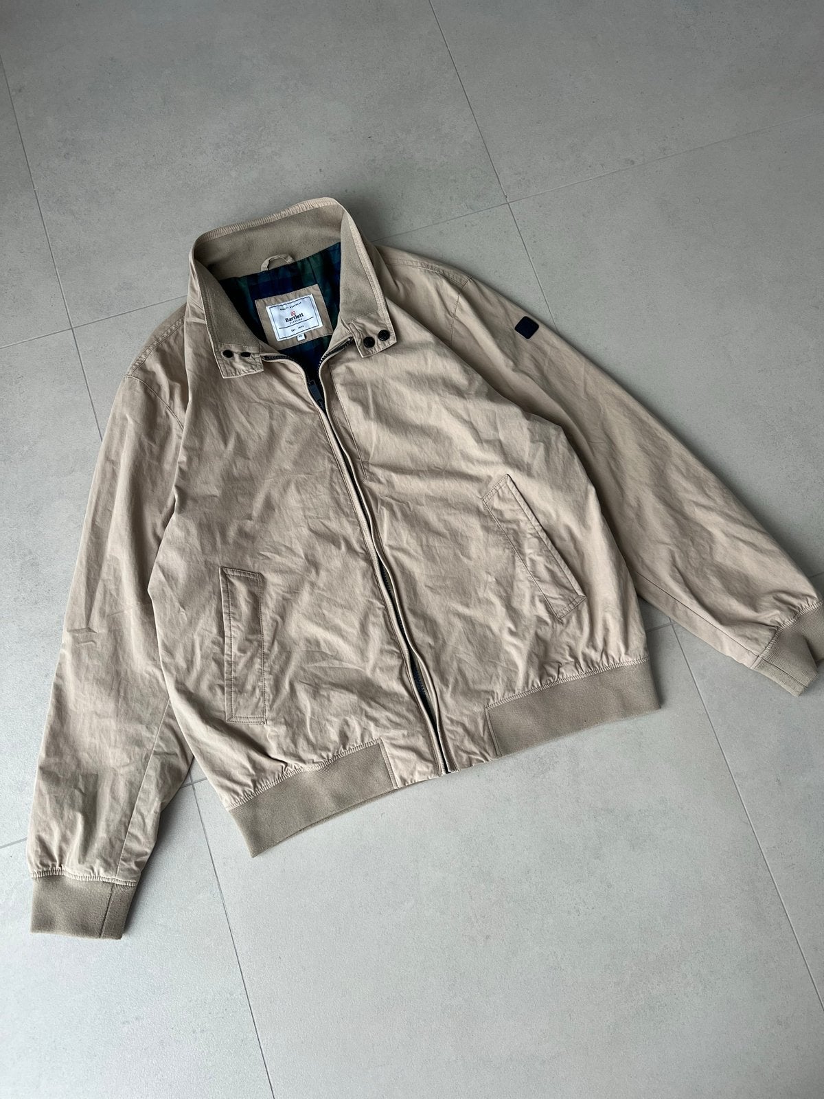 Bartlett Classics Harrington Jas Beige XL, Ophalen, Gedragen, Maat 56/58 (XL), Beige