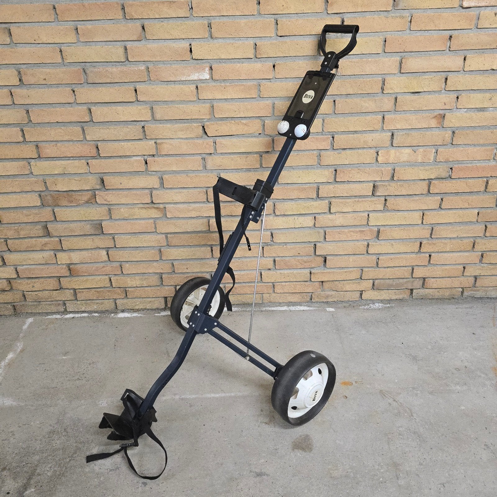 Stevige Inklapbare Buva Golftrolley (2-wieler), golf, kar, Sport en Fitness, Ophalen, Zo goed als nieuw, Golfkar, Overige merken