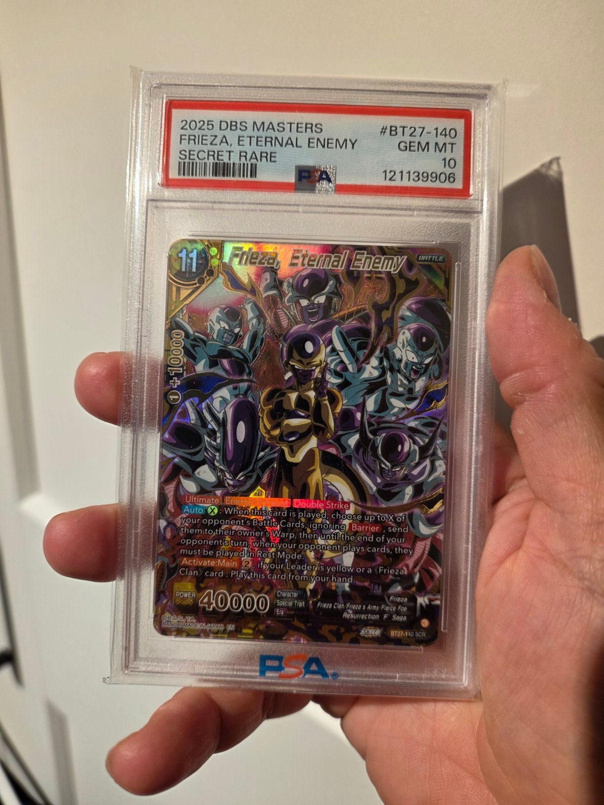 Frieza eternal enemy psa 10, Ophalen of Verzenden, Nieuw, Losse kaart, Foil