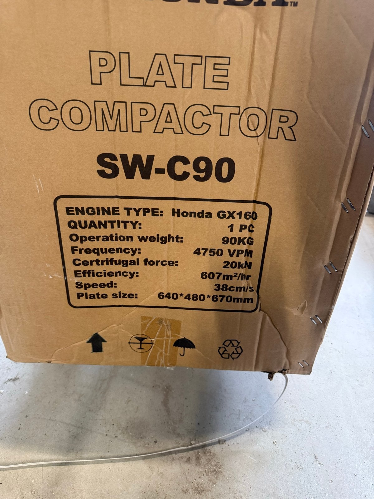 Stahlwerk SW-C90 Trilplaat met Honda GX160 Motor, Ophalen of Verzenden, Nieuw