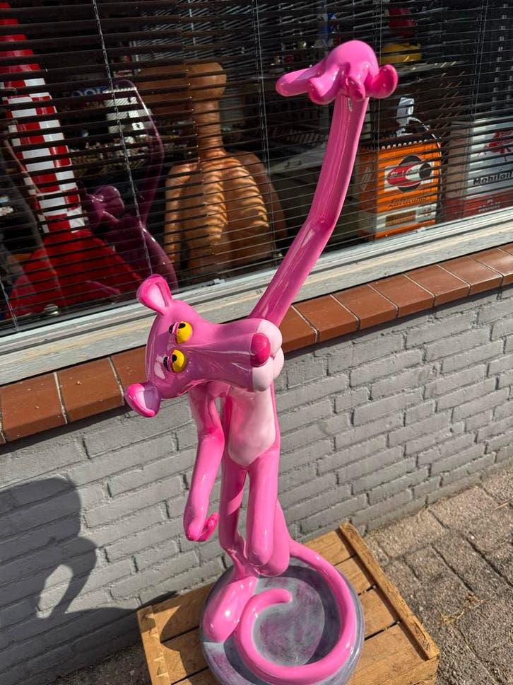 Grote Roze Panter Beeld - Pop Art Decoratie, Antiek en Kunst, Ophalen, Overige onderwerpen, Kunststof, Handgemaakt