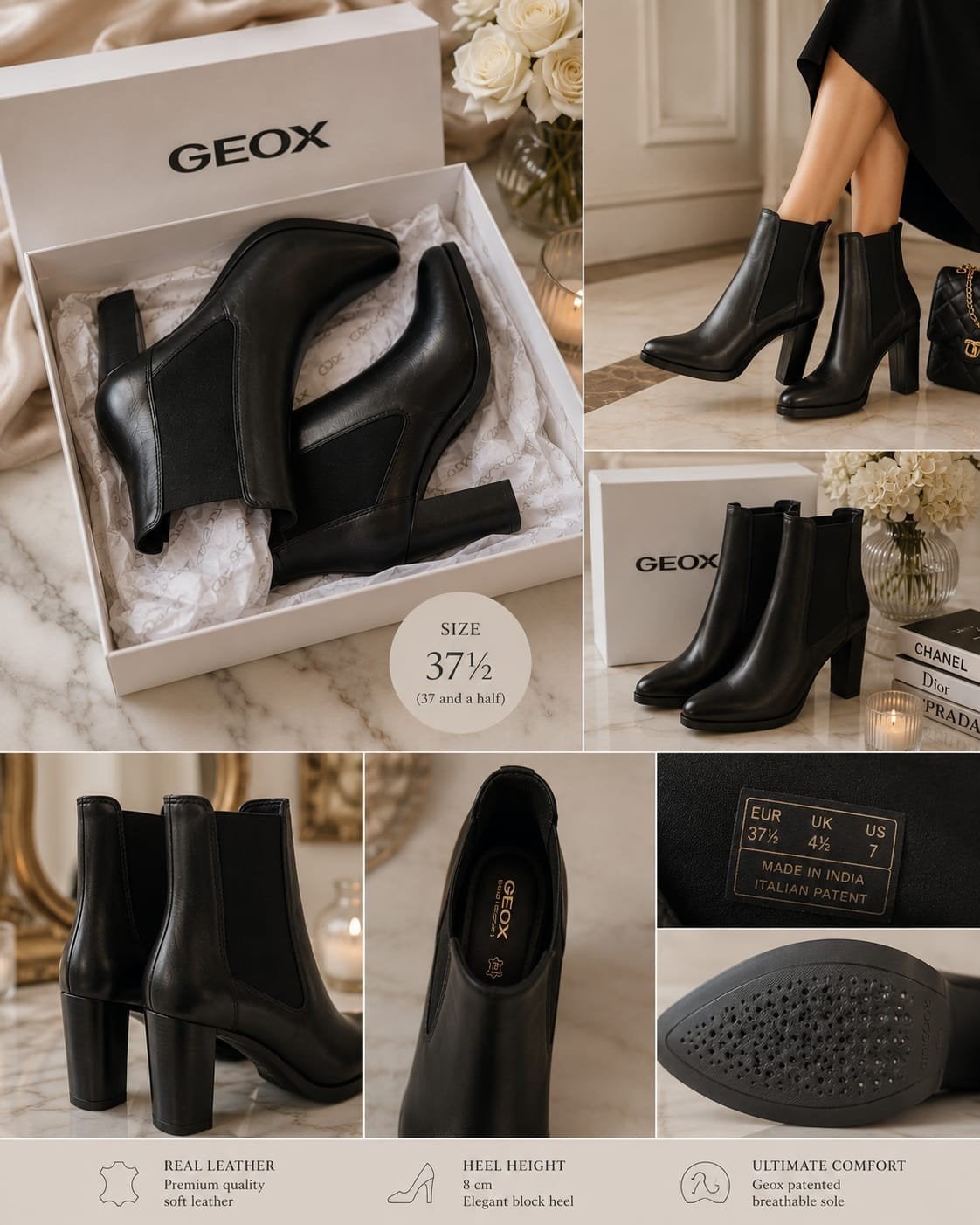 Geox D Walk Pleasure Zwart Leer Maat 37.5, Kleding | Dames, Schoenen, Geox, Zwart, Lage of Enkellaarzen, Nieuw