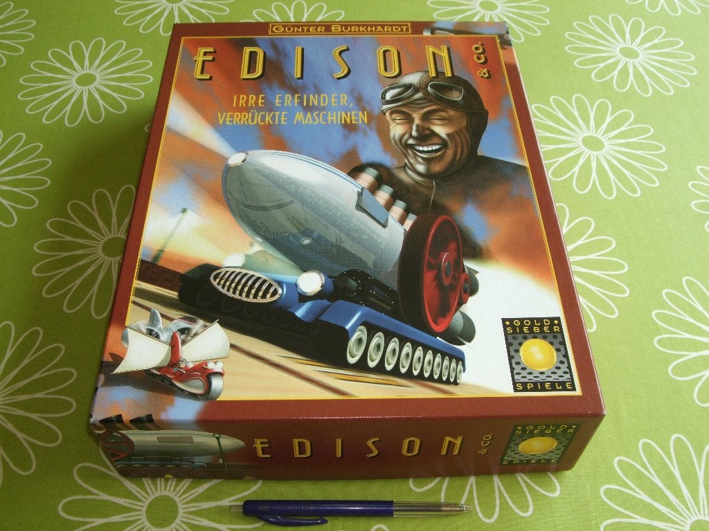Edison & Co - gekke uitvinders en hun machines (Duitstalig), Een of twee spelers, Ophalen of Verzenden, Zo goed als nieuw, Gold Sieber Spiele