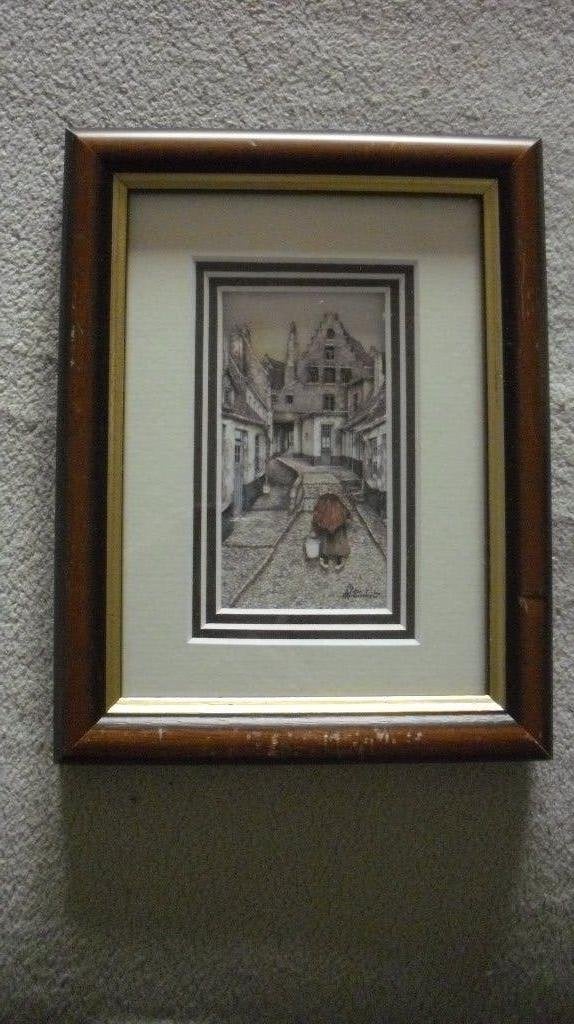 3D schilderij Anton Pieck, Minder dan 50 cm, Ophalen of Verzenden, Zo goed als nieuw, Schilderij