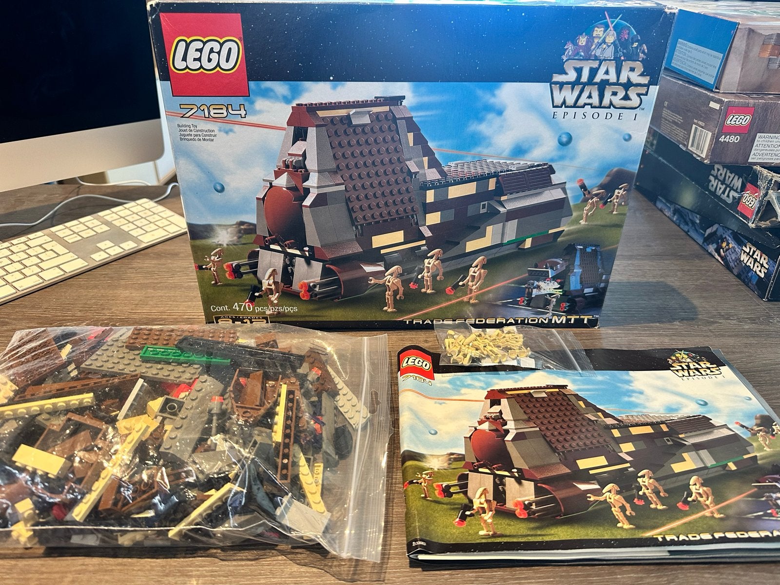 LEGO Star Wars 7184 Trade Federation MTT met doos en boekje, Star Wars, Lego, Ophalen of Verzenden, Zo goed als nieuw