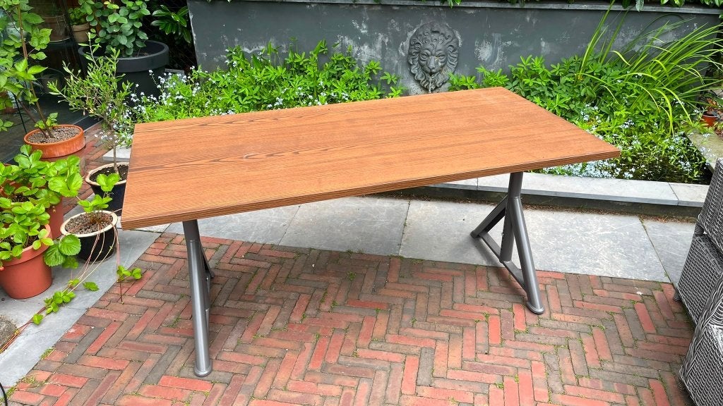 Bureau met houten blad, Huis en Inrichting, Bureaus, Ophalen, Gebruikt, IKEA