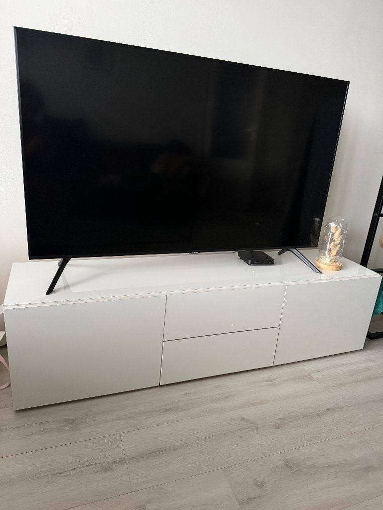 Tv meubel wit, Ophalen, Zo goed als nieuw, 25 tot 50 cm, Hoogglans