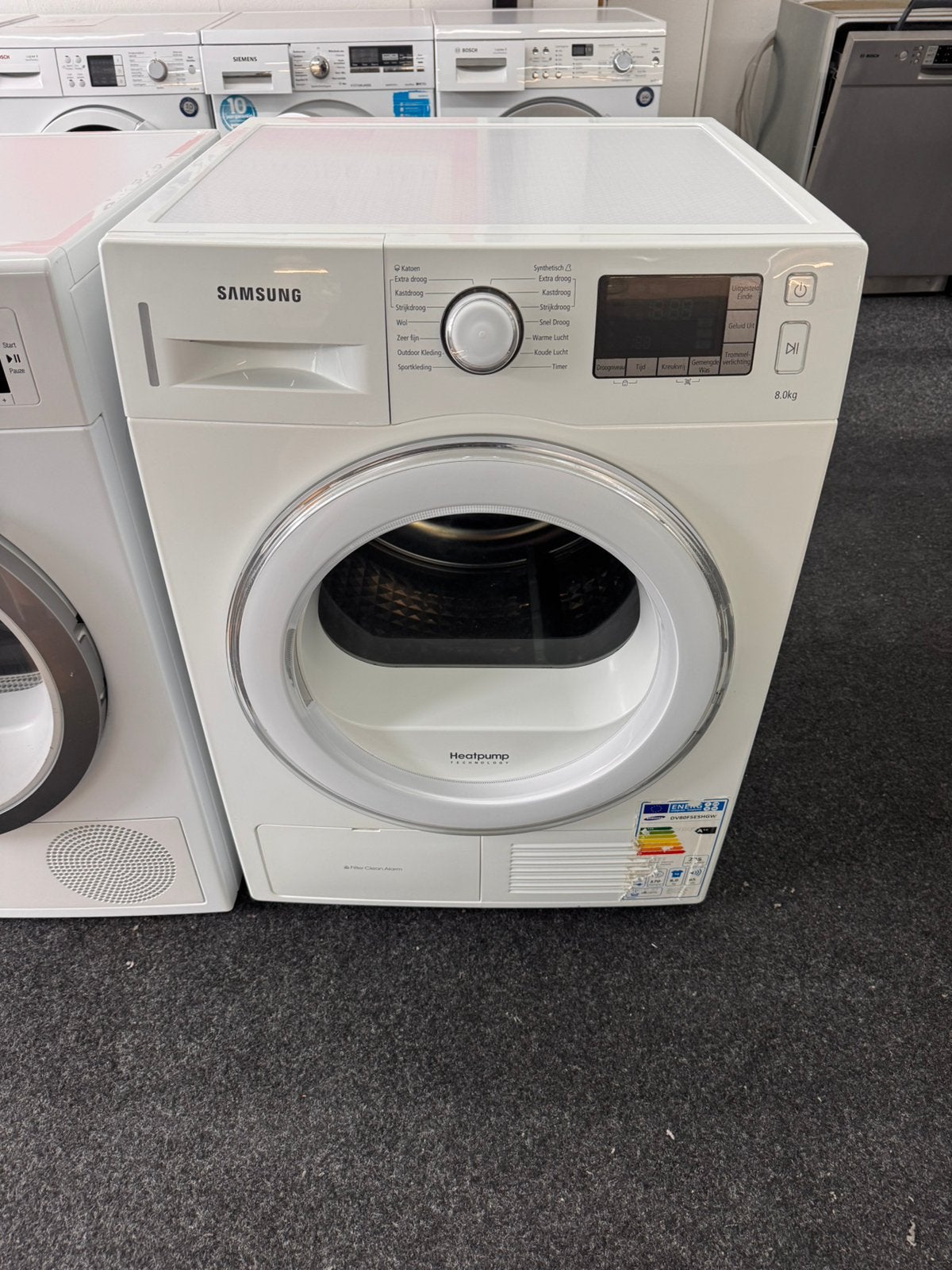 SAMSUNG WARMTEPOMPDROGER 8 KG met 1 jaar garantie, 6 tot 8 kg, N, N, Refurbished