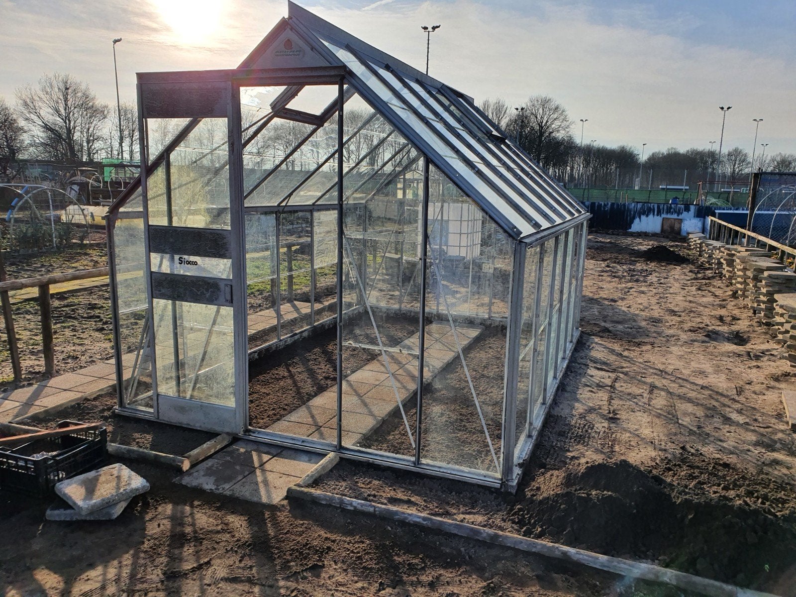 Kweekkas met fundering, Ophalen, Glas, Gebruikt, Aluminium