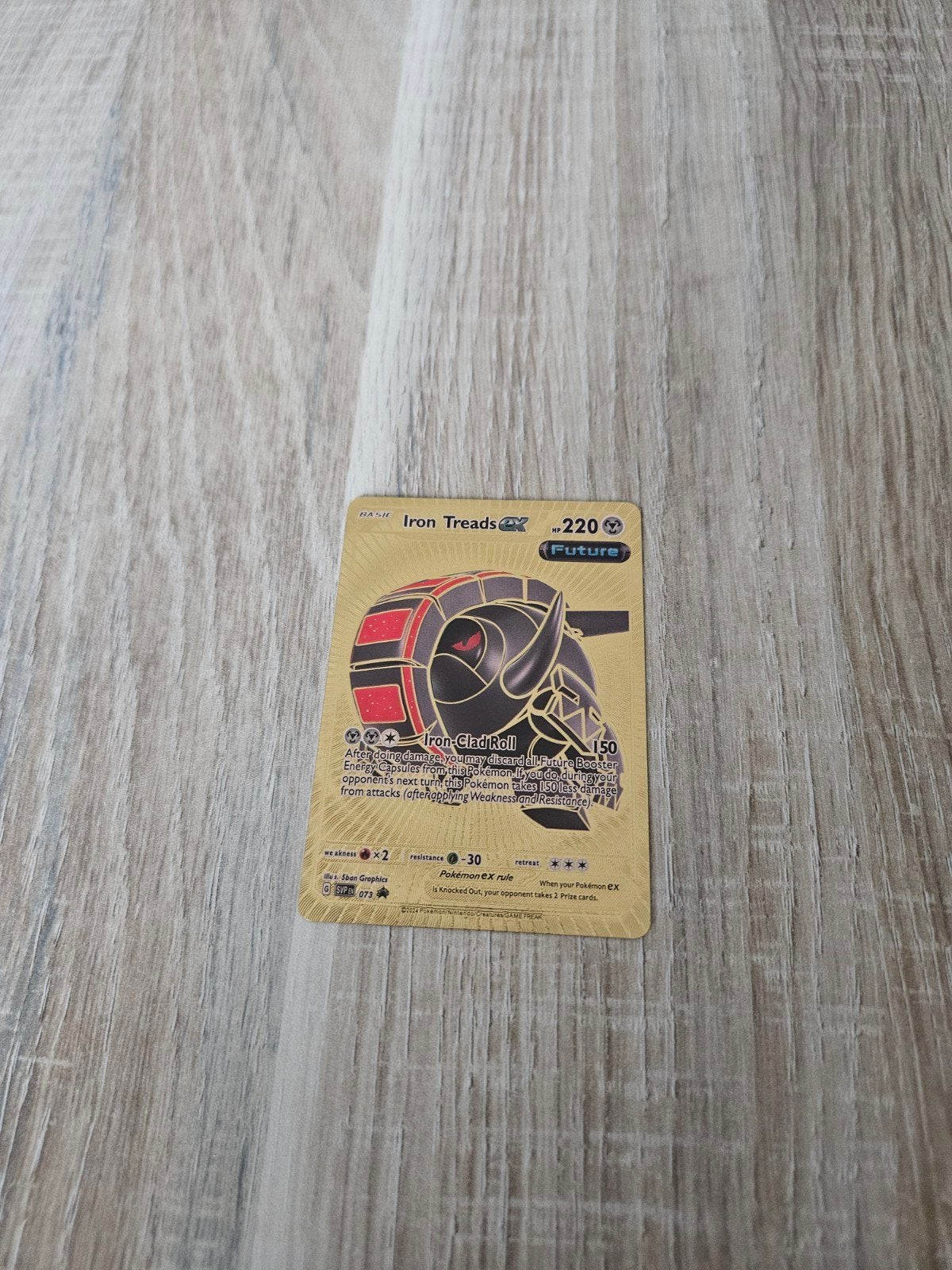 Iron Treads EX gold metal pokemon card, Ophalen of Verzenden, Zo goed als nieuw