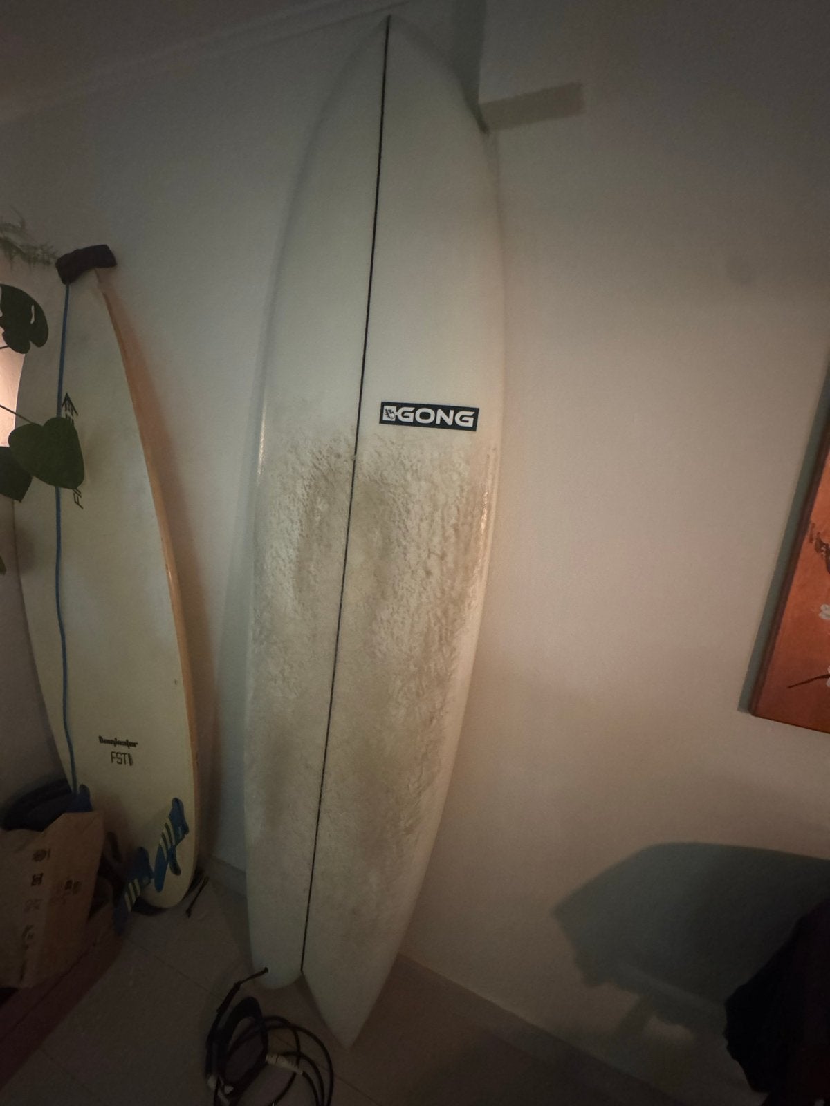 Gong 6’10 Twin Fish Mid-Length Surfboard (54L), Watersport en Boten, Ophalen, Zo goed als nieuw, Fish, Met vinnen