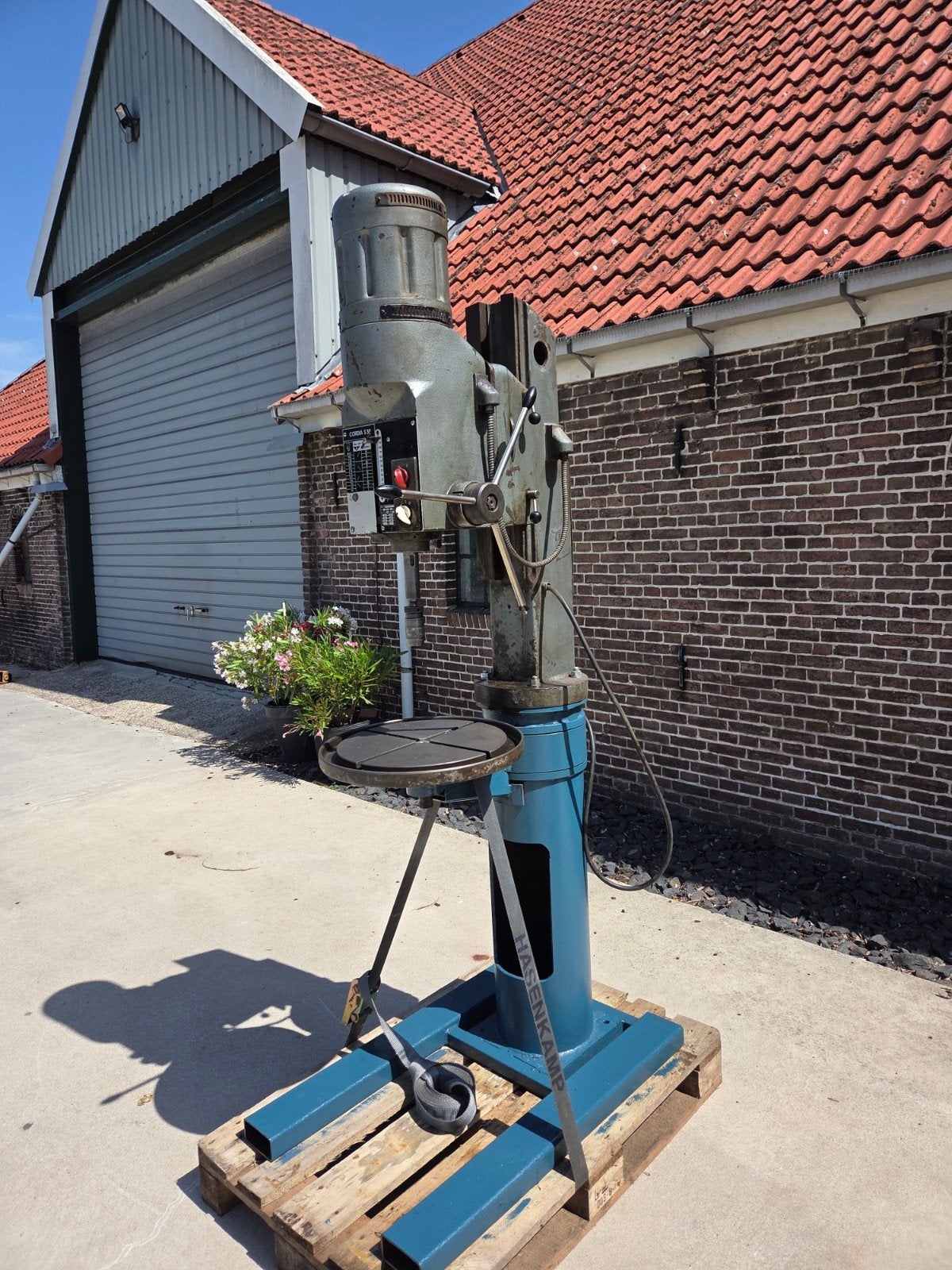 Tandwiel geschakelde kolomboor machine, Doe-het-zelf en Verbouw, Gereedschap | Boormachines, Ophalen, Gebruikt, Kolomboormachine