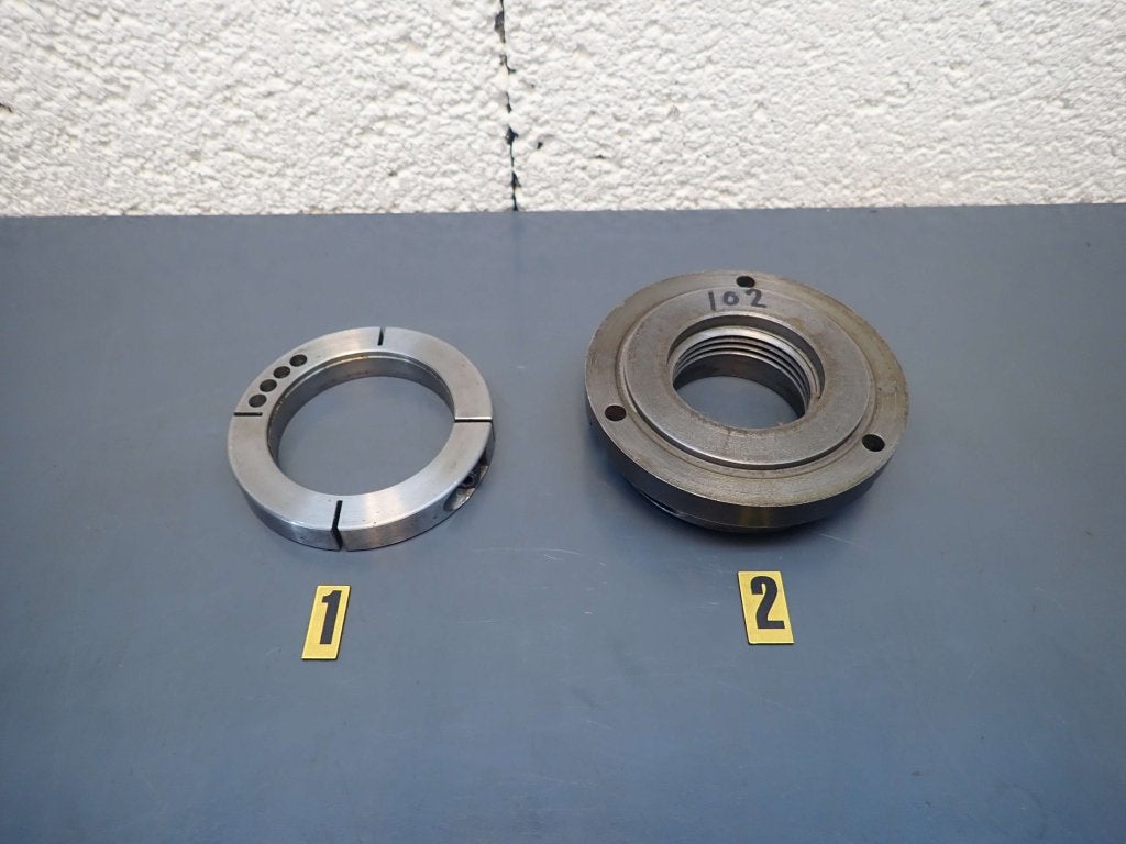 Schaublin 102N 102VM Spindel flens + Klemring W25 uitvoering, Doe-het-zelf en Verbouw, Niet ingevuld, Gebruikt, Niet ingevuld