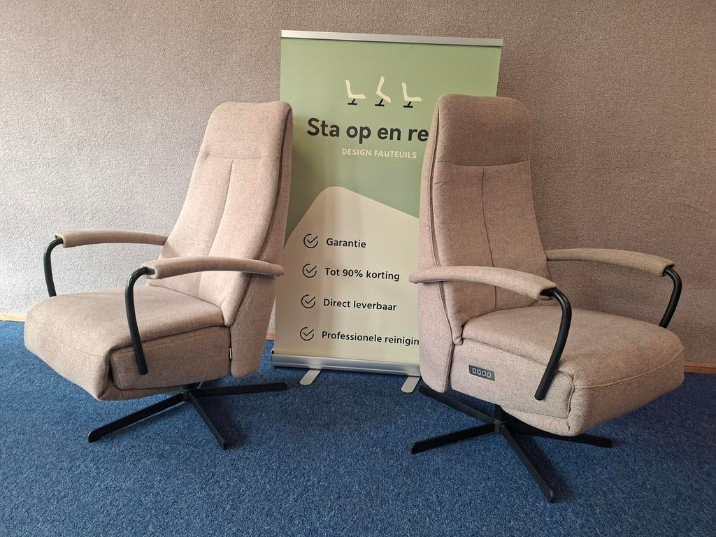 Set elektrische relax fauteuils Prominent C102 Als Nieuw!, Huis en Inrichting, Fauteuils, Zo goed als nieuw, 50 tot 75 cm, 75 tot 100 cm