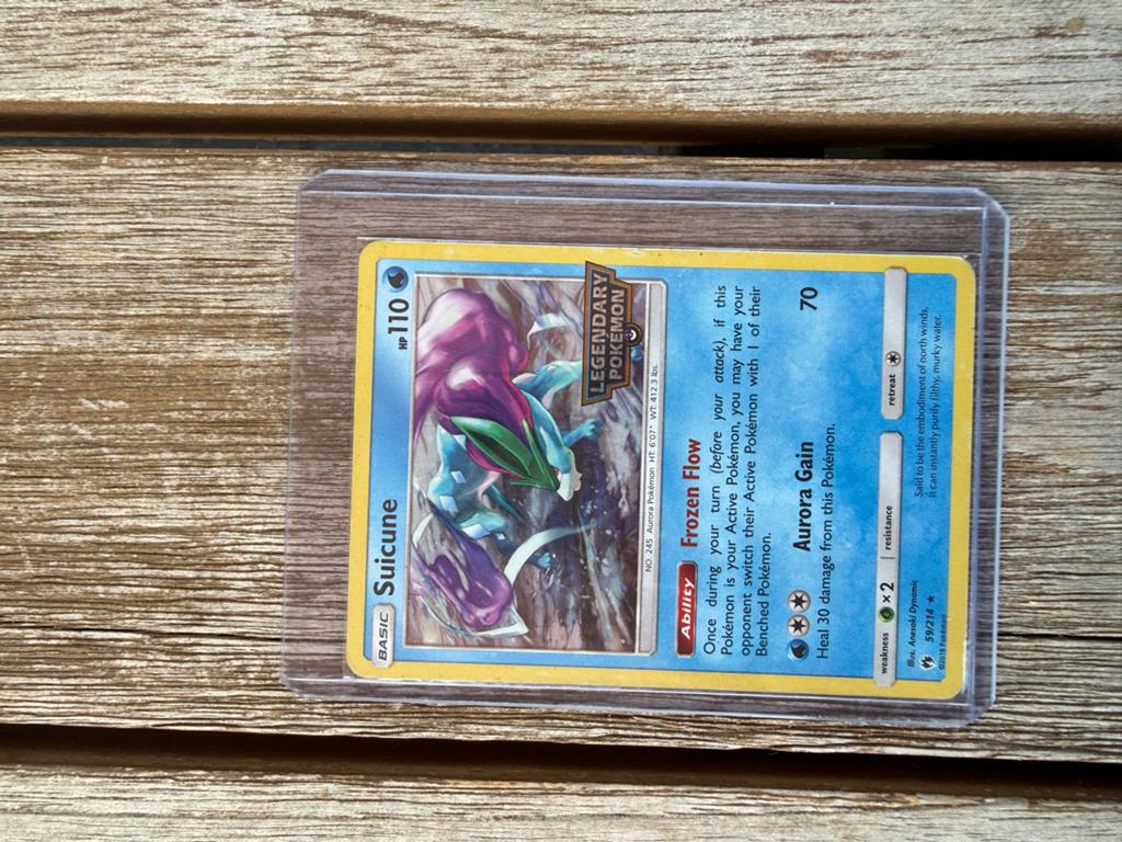 Suicune Pokémon Kaart - Legendary Pokémon, Ophalen of Verzenden, Zo goed als nieuw, Losse kaart