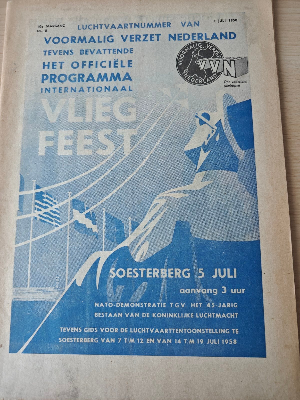 Vliegfeest Soesterberg 1958 - Luchtvaartnummer VVN, Verzamelen, Ophalen of Verzenden, Overige typen