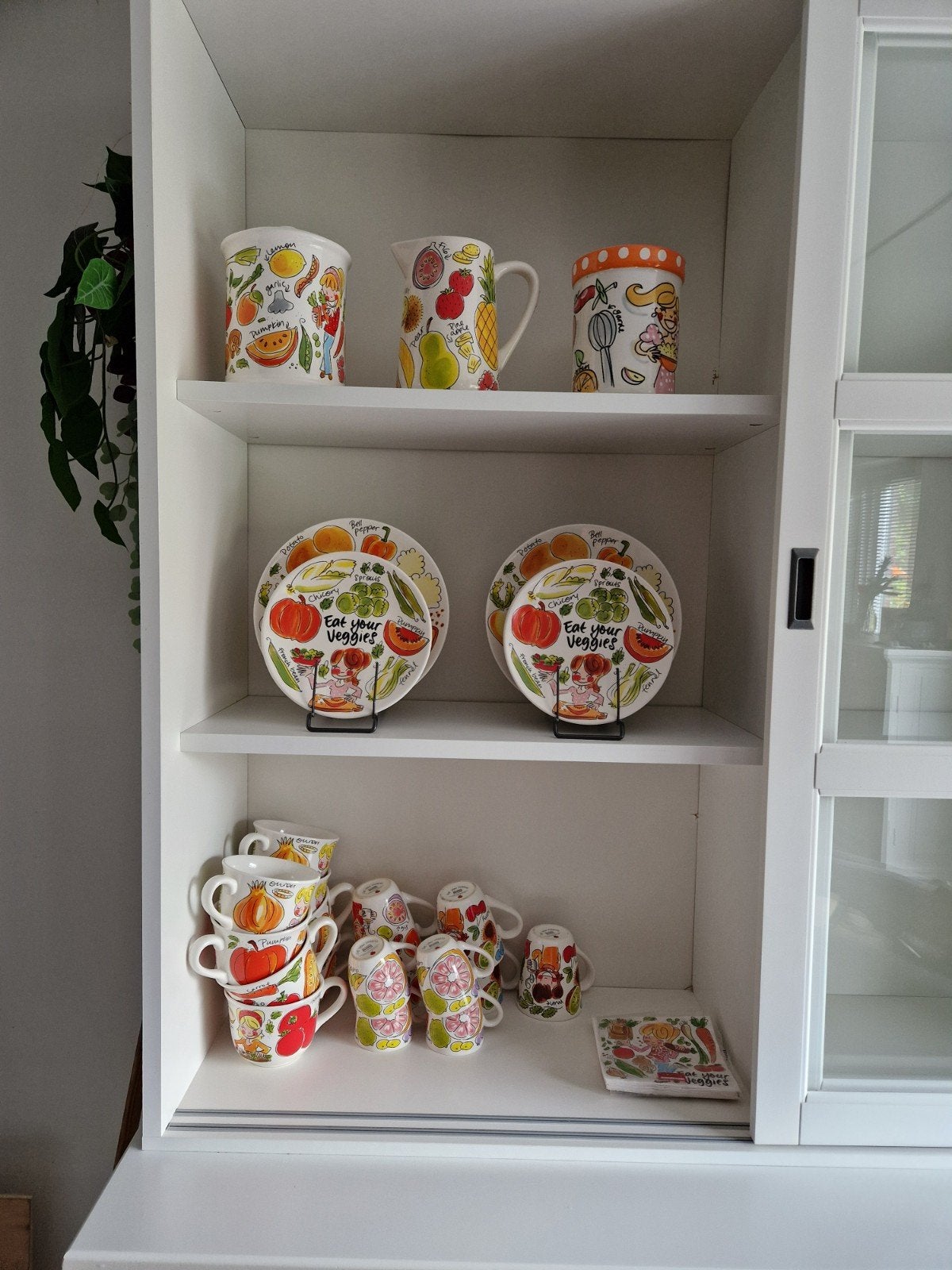 Blond Amsterdam 'Eat your Veggies' servies, Ophalen, Zo goed als nieuw, Aardewerk, Compleet servies