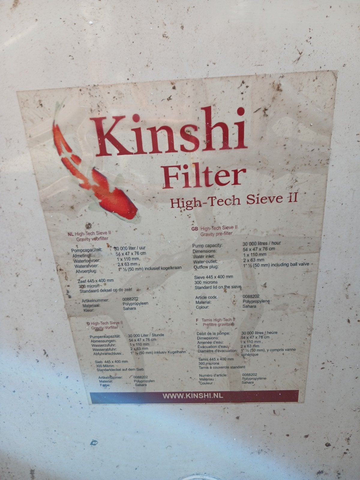 Kinshi Filter High-Tech Zeef II en Ecopower+ vijverfilters, Tuin en Terras, Ophalen of Verzenden, Gebruikt