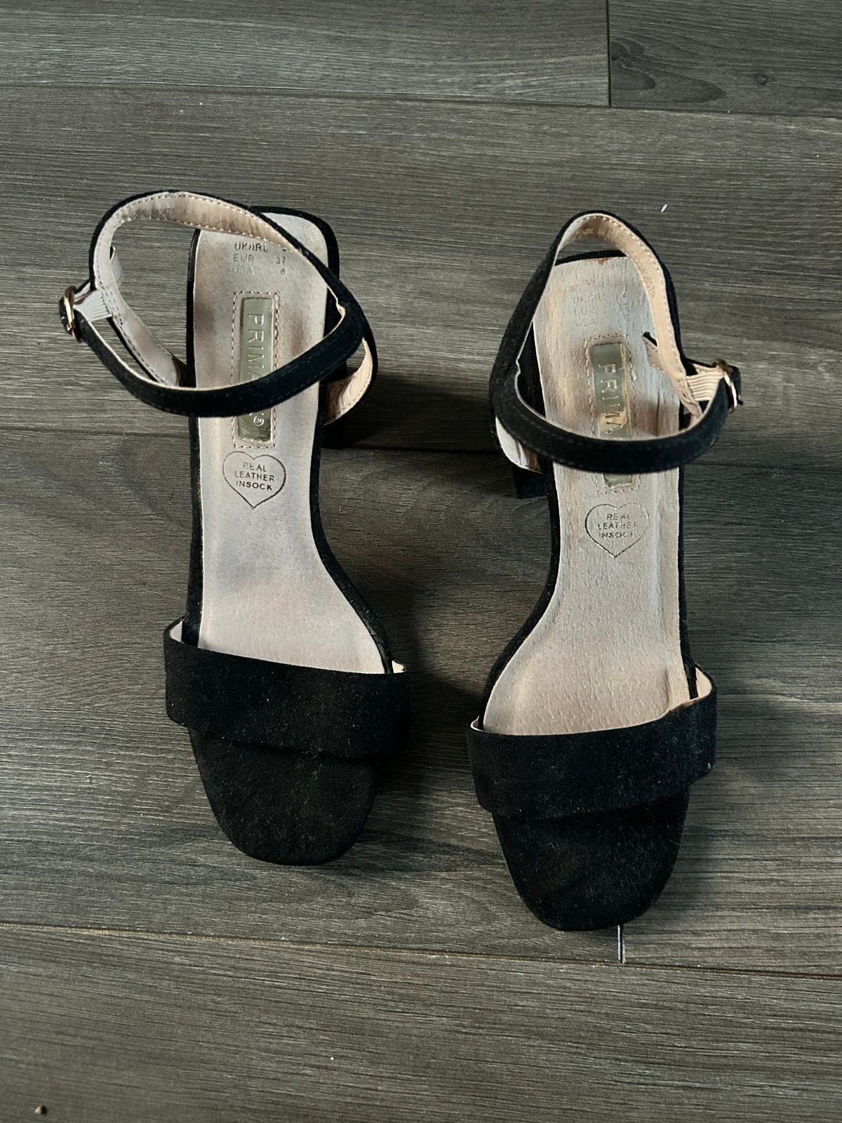 Zwarte Primark sandalen met blokhak - Maat 37, Zwart, Gedragen, Sandalen of Muiltjes, Ophalen of Verzenden