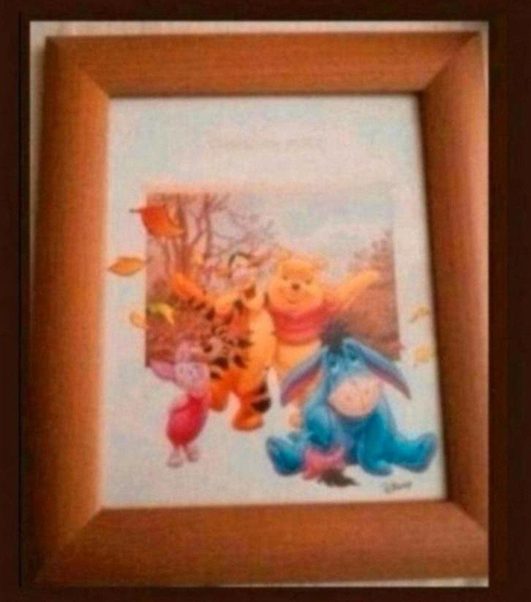 Ingelijste Disney Winnie de Poeh & Vrienden print, Minder dan 50 cm, Gebruikt, Ophalen of Verzenden, Print
