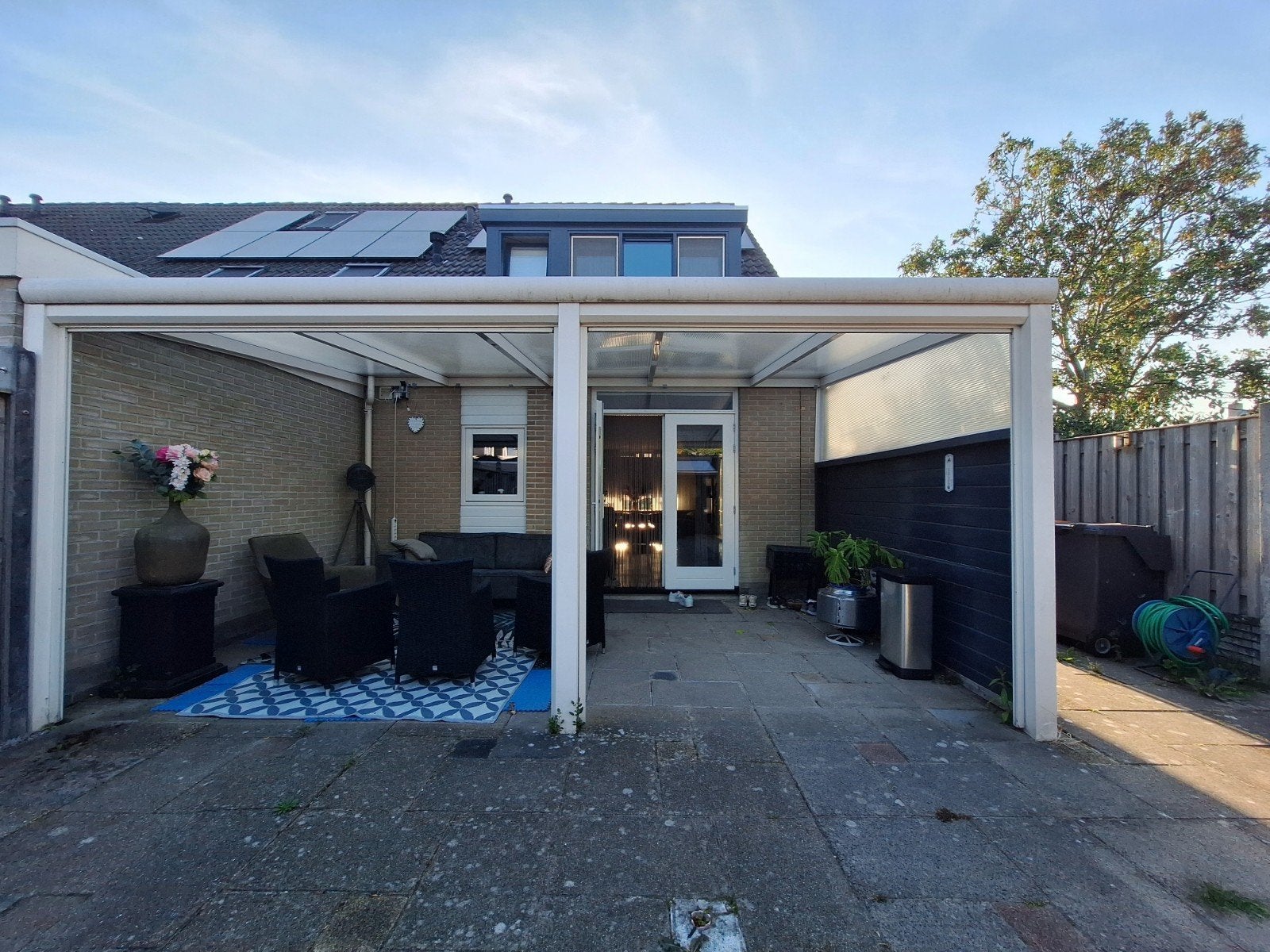 Aluminium veranda met electrische Screens, Ophalen, Gebruikt, Veranda