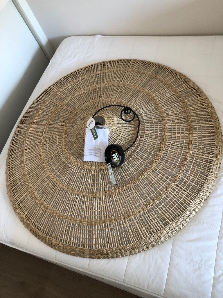 Prachtige nieuwe hanglamp van natuurlijke vezels, Ophalen, Nieuw