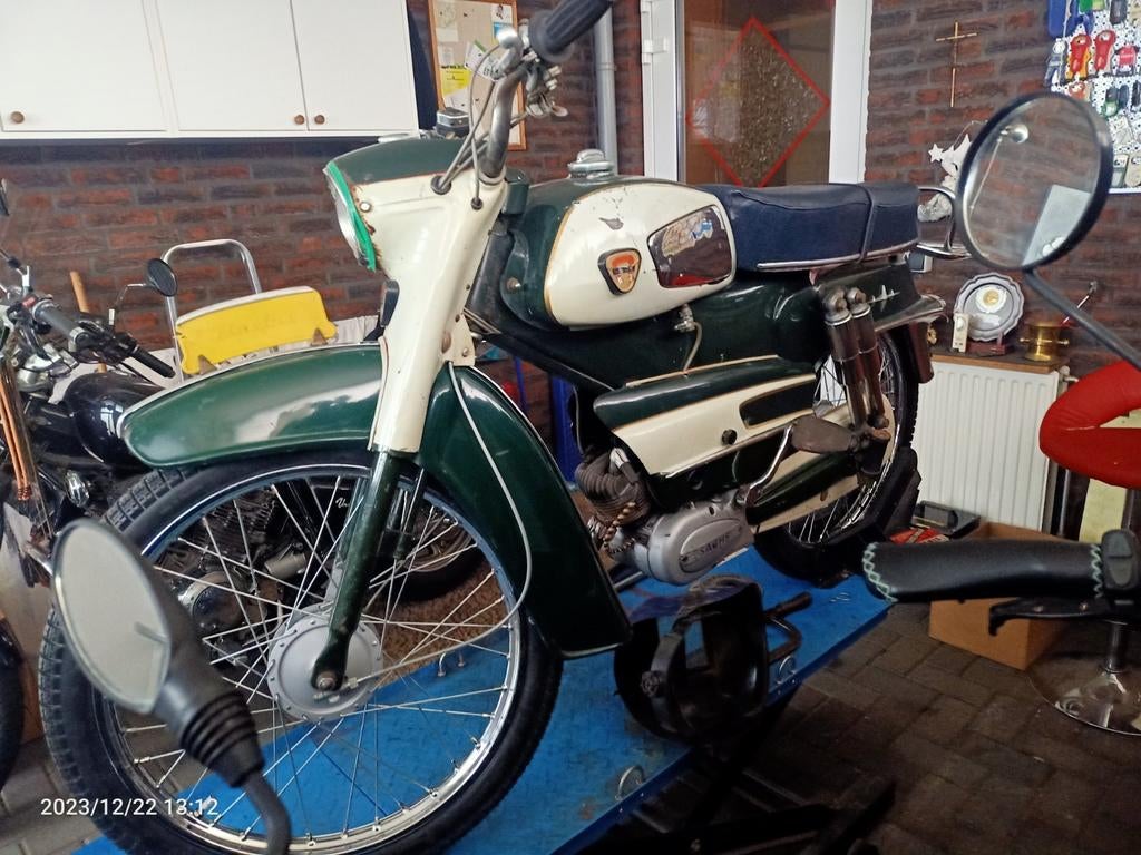 Klassieke Sachs bromfiets, groen/crème, goed onderhouden, Fietsen en Brommers, Brommers | Oldtimers, Ophalen of Verzenden