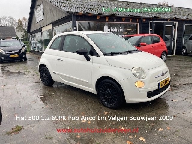 Fiat 500 1.2 51KW 69PK Airco Boekjes Lm Velgen (bj 2009), Auto's, 21 km/l, Euro 5, Stof, Gebruikt