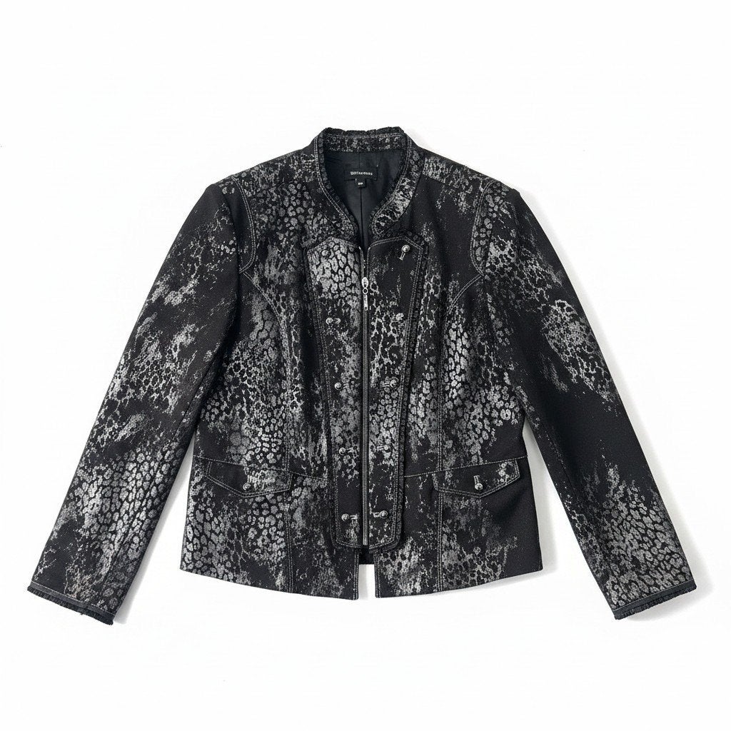 Witteveen dames jasje maat 38 zwart grijs animalprint, Kleding | Dames, Maat 38/40 (M), Meerkleurig, Ophalen of Verzenden, Zo goed als nieuw
