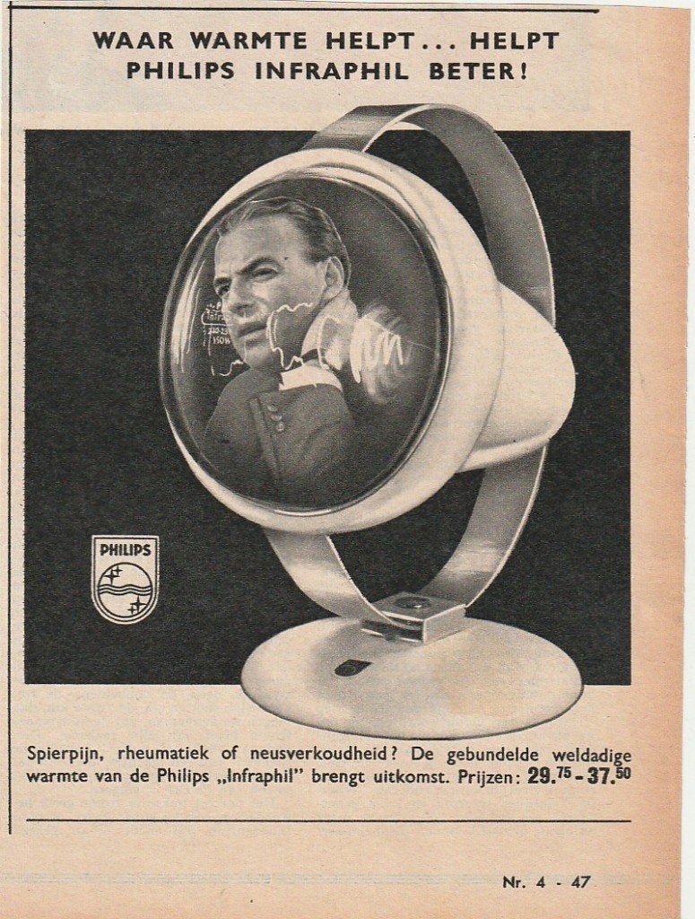 Retro reclame 1960 Philips infraphil brengt uitkomst, Verzenden, Overige typen