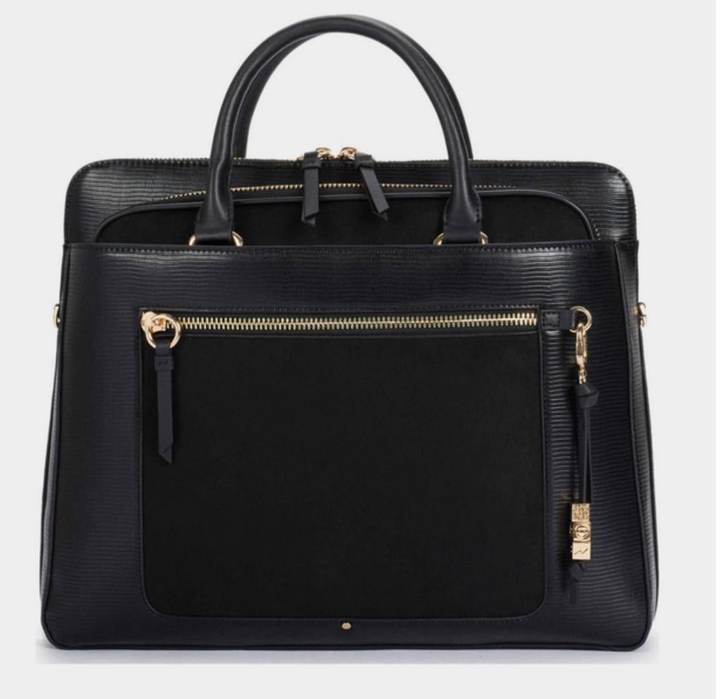 Zwarte laptop tas slangen print, met extra laptop bescherme, Ophalen of Verzenden, Nieuw