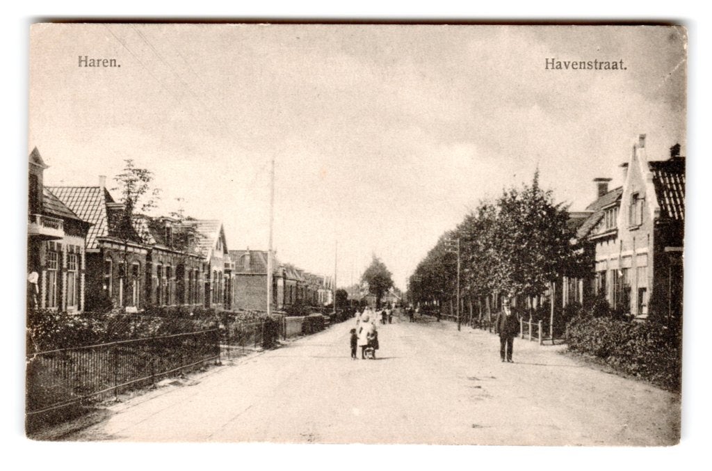 Haren, Havenstraat, Ophalen of Verzenden, 1920 tot 1940, Gelopen, Groningen